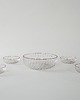 miski i misy Komplet salaterek szklanych, włoski design, lata 70, produkcja: Włochy 1