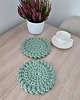 podkładki do kuchni Podkładka szydełkowa boho pod kubki 20cm 2