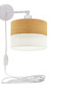 kinkiety Luksusowa lampa kinkiet z abażurem z drewna 3