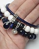 bransoletki z kamieni naturalnych Navy blue and white vol. 4  /10-03-2015/ set 3