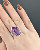 pierścionki srebrne Pierścionek asymetryczny z ametystem 1