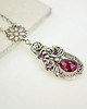 wisiory Joulin - naszyjnik wire-wrapping, rubin 1