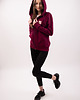 bluza z kapturem damska Bluza bordo rozpinana bawełna organiczna GOTS 2