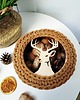 dekoracje świąteczne Kosz prezentowy świąteczny z motywem głowy jelenia " Deer gift Basket" 4