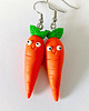 kolczyki z masy plastycznej Śmieszne Kolczyki Marchewki 2