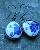 kolczyki wire wrapping China blue  - kolczyki 3