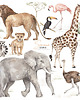 naklejki ścienne do pokoju dziecka Savanna Wonderland Zestaw 4