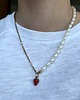 naszyjniki - inne Naszyjnik z łączonych materiałów 3