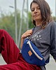 saszetka nerka Sztruksowa nerka damska basic Granatowa 1