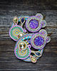 kolczyki soutache Secret Garden - pastelowe kolczyki soutache 7