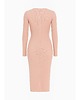 sukienki midi damskie Sukienka pudrowy róż YY100189_RAL3012 2