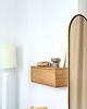 szafki ZENNA - wąska wisząca konsola z forniru dębowego z szufladami 80x25x30 1