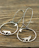kolczyki wire wrapping Srebrne kolczyki z wilkami 3