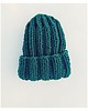 czapki damskie Czapka beanie  z wełną  leśna zieleń 2