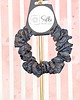 gumki do włosów S wąska gumka jedwabna do włosów jedwab naturalny scrunchie granatowa 1