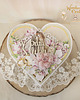 kartki scrapbooking Kartka ślubna serce, pamiątka ślubu "Magnolia Love" GOTOWA 2