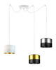 lampy wiszące Czarna 3-punktowa lampa wisząca pająk WAIKIKI W3 GLAM 8