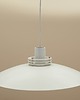 lampy wiszące Lampa wisząca Lyfa z lat 70., biały metalowy klosz, Dania 1