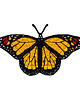 naszywki na ubrania Naszywka termo przylepna motyl Monarcha 1