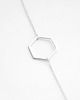 srebrne naszyjniki Rhodium Plated Hexagon Necklace 1