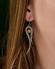 kolczyki wire wrapping Duże kolczyki skrzydła ametyst wire wrapping 4