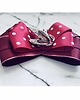 broszki Brosza  Bordo w kropki Z Motylem 8