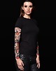 t-shirt damskie T-shirt damski z tatuażem Halloween Pumpkins 1