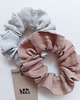 gumki do włosów 100% len, 2 scrunchie 4