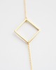 złote naszyjniki 16k Gold Plated Square Necklace 6