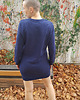 sukienki midi damskie SLOGAN Rose dark blue melange sukienka damska 5