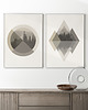 plakaty Zestaw 2 geometrycznych grafik na ścianę, skandynawski styl, beż-złoto. 6