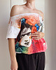 t-shirt damskie Frida fullprint Biały Oversize 3