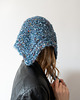 czapki damskie Chustka niebieski melanż 2