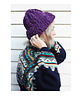 czapki damskie Czapka beanie  fiolet z wełną 1