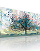obrazy Obraz na płotnie pejzaż, origami, drzewo- 150x60 3