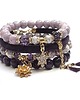 bransoletki z kamieni naturalnych Purple and powder violet /17-03-22/ set 2