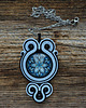 wisiory Niebieski wisior soutache z mandalą 5