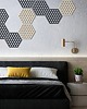 dekoracje - na ścianę Panel drewniany heksagon na ścianę Drewniane panele ścienne heksagon 3D 3