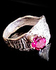 pierścionki srebrne Pink topaz 1