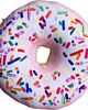 poduszki z grafiką Poduszka Pączek Duży Donut Różowy 3