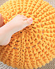 pufy do siedzenia Pufa żółta bawełniana okrągła handmade 3