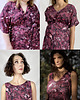 sukienki mini damskie Bordowa KOSZULA oversize/szmizjerka, autorski print kwiatowy 100% wiskoza 8