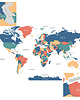 naklejki ścienne do pokoju dziecka MAPA ŚWIATA DK344 2