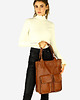 torby na ramię Torebka skórzany shopper bag z kieszeniami - MARCO MAZZINI brąz karmel 3