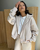 bluza bez kaptura damska Bluza Restful caffe latte z kapturem na zamek 4