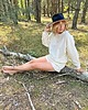 bluza bez kaptura damska Śmietankowa bluza dresowa z haftem WILD GRL, VADA 6