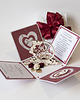 kartki scrapbooking 40 rocznica ślubu, rubinowe gody, exploding box, kartka 3d 2
