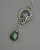 wisiory Długi wisiorek kolorowe labradoryty wire wrapping 1
