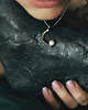 wisiory PEARL / glossy silver necklace with white pearl 5