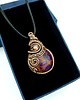 wisiory Wisiorek z fioletowym agatem wire wrapping 1